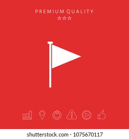 Triangle flag icon