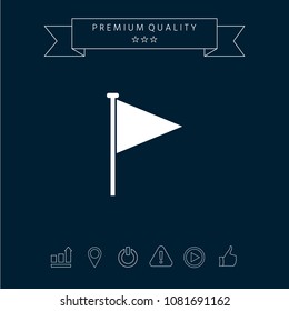 Triangle flag icon
