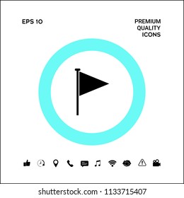 Triangle flag icon