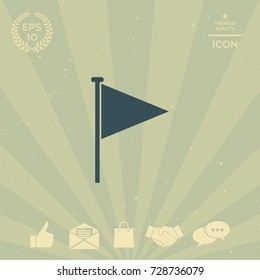 Triangle flag icon