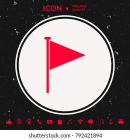Triangle flag icon