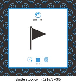 Triangle flag icon, elements for your design