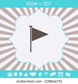 Triangle flag icon. Graphic elements for your design