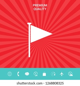 Triangle flag icon. Graphic elements for your design