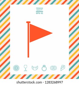 Triangle flag icon. Graphic elements for your design