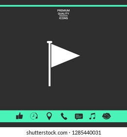 Triangle flag icon. Graphic elements for your design