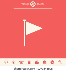 Triangle flag icon. Graphic elements for your design
