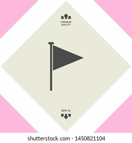 Triangle flag icon. Graphic elements for your design