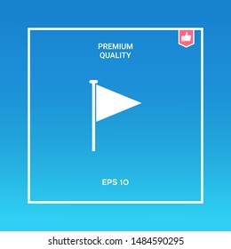 Triangle flag icon. Graphic elements for your design