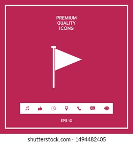 Triangle flag icon. Graphic elements for your design