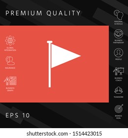 Triangle flag icon. Graphic elements for your design