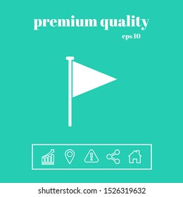 Triangle flag icon. Graphic elements for your design