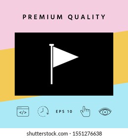 Triangle flag icon. Graphic elements for your design
