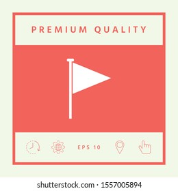 Triangle flag icon. Graphic elements for your design