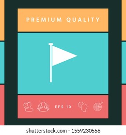 Triangle flag icon. Graphic elements for your design