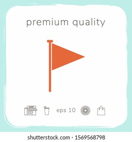 Triangle flag icon. Graphic elements for your design