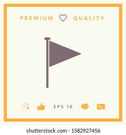 Triangle flag icon. Graphic elements for your design