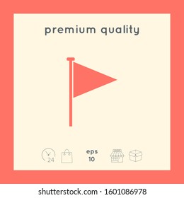 Triangle flag icon. Graphic elements for your design