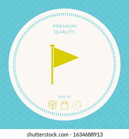 Triangle flag icon. Graphic elements for your design
