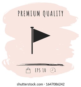 Triangle flag icon. Graphic elements for your design