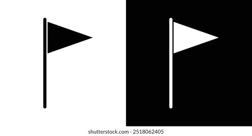 triangle flag icon isolated. Vector