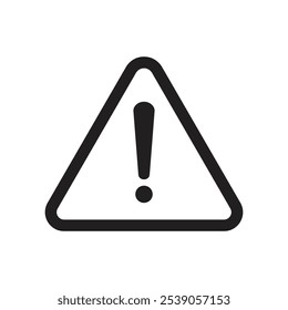 Triangle flat caution sign icon