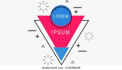 Triangle Flat Geometric Shape for Campaign or poster, banner