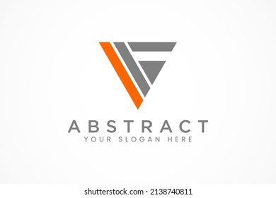 plantilla de logotipo de letra plana g de triángulo