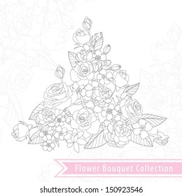 triangle flower bouquet 