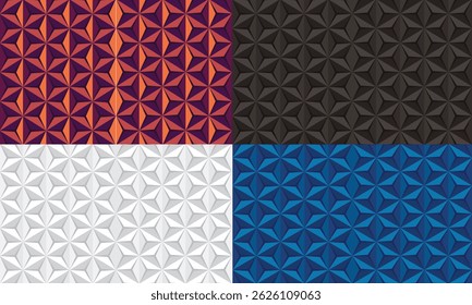 Triangle Flower Pattern Design Geometric Floral Art