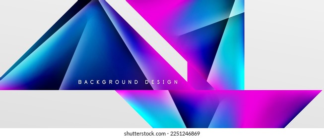 Triangle fluid color gradient abstract background. Vector Illustration For Wallpaper, Banner, Background, Card, Book Illustration, landing page