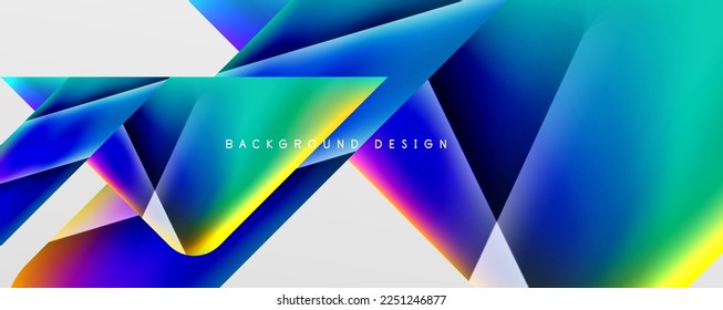 Triangle fluid color gradient abstract background. Vector Illustration For Wallpaper, Banner, Background, Card, Book Illustration, landing page