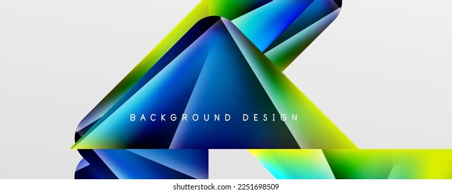 Triangle fluid color gradient abstract background. Vector Illustration For Wallpaper, Banner, Background, Card, Book Illustration, landing page