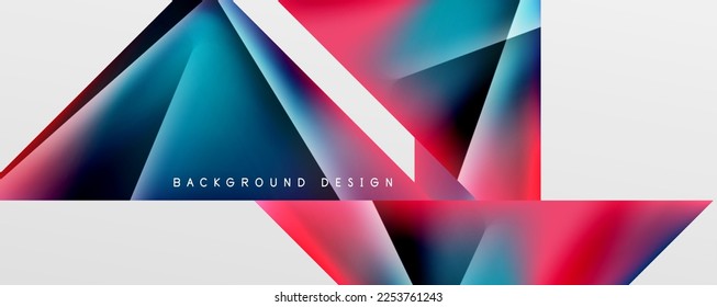 Triangle fluid color gradient abstract background. Vector Illustration For Wallpaper, Banner, Background, Card, Book Illustration, landing page