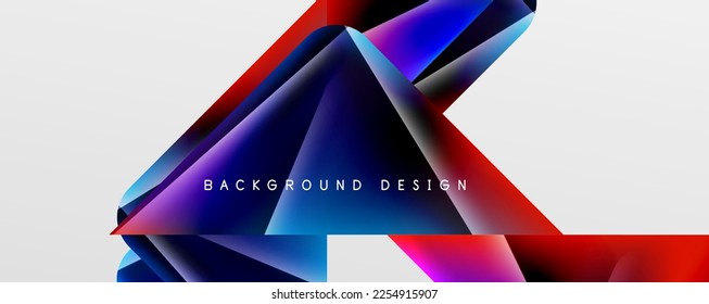 Abstrakter Farbverlauf-Hintergrund des Dreiecks. Vektorgrafik für Bildschirmhintergründe, Banner, Hintergrund, Karte, Buchillustration, Landing-Page