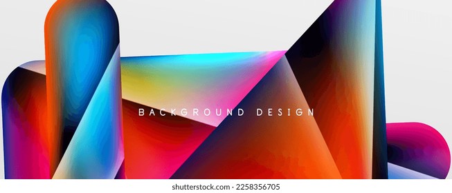 Triangle fluid color gradient abstract background. Vector Illustration For Wallpaper, Banner, Background, Card, Book Illustration, landing page