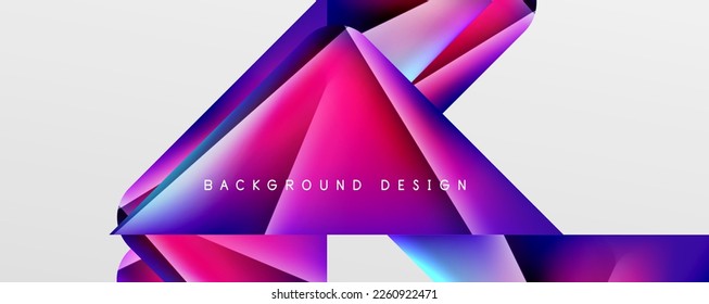 Triangle fluid color gradient abstract background. Vector Illustration For Wallpaper, Banner, Background, Card, Book Illustration, landing page