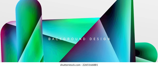 Triangle fluid color gradient abstract background. Vector Illustration For Wallpaper, Banner, Background, Card, Book Illustration, landing page