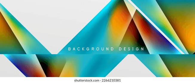 Fondo abstracto del gradiente de color del fluido triangular. Ilustración vectorial para fondo de escritorio, pancarta, fondo, tarjeta, ilustración del libro, página de inicio