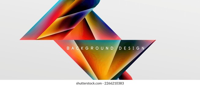 Triangle fluid color gradient abstract background. Vector Illustration For Wallpaper, Banner, Background, Card, Book Illustration, landing page