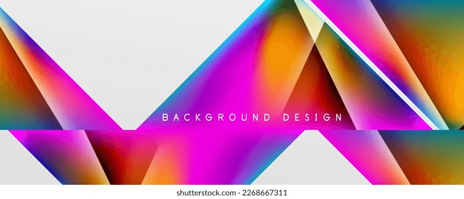 Triangle fluid color gradient abstract background. Vector Illustration For Wallpaper, Banner, Background, Card, Book Illustration, landing page