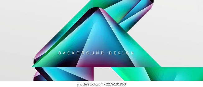Triangle fluid color gradient abstract background. Vector Illustration For Wallpaper, Banner, Background, Card, Book Illustration, landing page