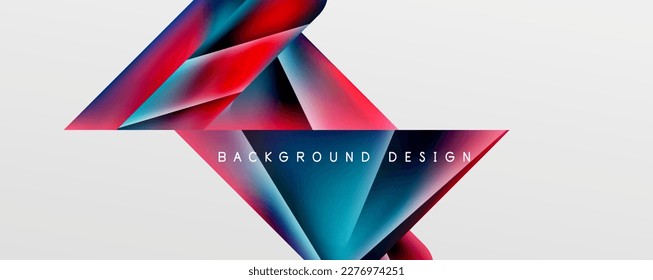 Abstrakter Farbverlauf-Hintergrund des Dreiecks. Vektorgrafik für Bildschirmhintergründe, Banner, Hintergrund, Karte, Buchillustration, Landing-Page
