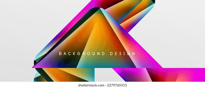 Triangle fluid color gradient abstract background. Vector Illustration For Wallpaper, Banner, Background, Card, Book Illustration, landing page