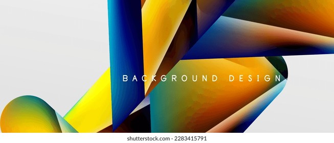 Fondo abstracto del gradiente de color del fluido triangular. Ilustración vectorial para fondo de escritorio, pancarta, fondo, tarjeta, ilustración del libro, página de inicio