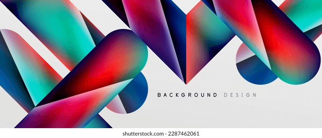 Triangle fluid color gradient abstract background. Vector Illustration For Wallpaper, Banner, Background, Card, Book Illustration, landing page