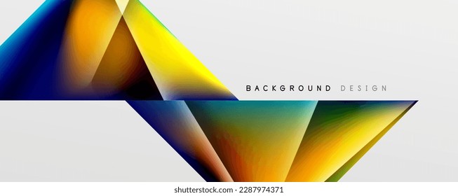 Fondo abstracto del gradiente de color del fluido triangular. Ilustración vectorial para fondo de escritorio, pancarta, fondo, tarjeta, ilustración del libro, página de inicio