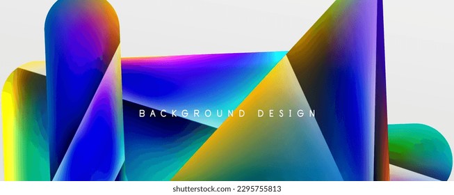 Triangle fluid color gradient abstract background. Vector Illustration For Wallpaper, Banner, Background, Card, Book Illustration, landing page