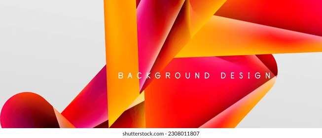 Fondo abstracto del gradiente de color del fluido triangular. Ilustración vectorial para fondo de escritorio, pancarta, fondo, tarjeta, ilustración del libro, página de inicio