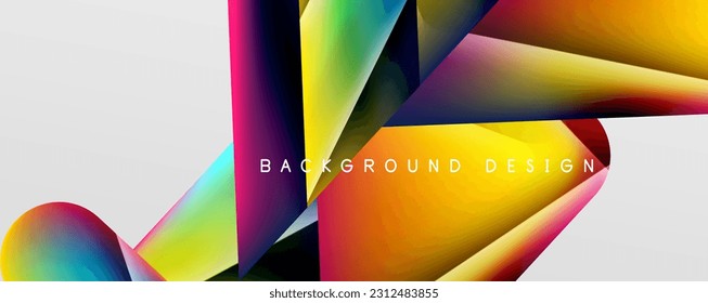 Triangle fluid color gradient abstract background. Vector Illustration For Wallpaper, Banner, Background, Card, Book Illustration, landing page